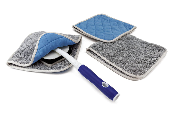 Autofiber [Reacher Glass Kit] Smooth Glass Flip Towels & Reacher Extension Tool + 3 pack