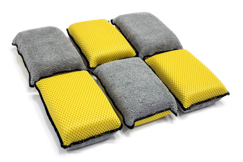 Autofiber [Block Scrubber] Upholstery and Leather Microfiber Scrubbing Sponge (6 pack) Sponge - Autofiber Canada