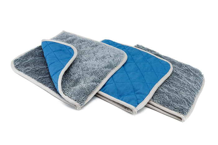 Autofiber [Smooth Glass Flip] Microfiber Glass Towels (8 in. x 8 in., 1000 gsm) Kit of 3